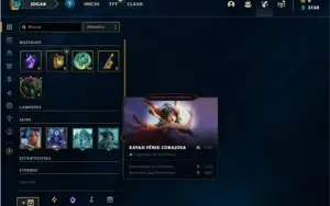 Conta platina 4 com 27 Champs e 6 Skins + 4 Fragmentos Epico