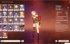 AR 49 Yoimia, Qiqi C1, Mona + Lança de Jade e Esp. Celestial