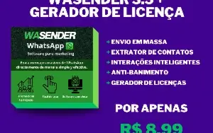 WaSende Versão 3.5 + Gerador de Licenças - 2024
