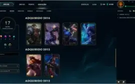 CONTA DE LOL - Borda Gold V/Unranked/Muitos Espólios/Skins