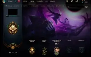 Conta LoL Gold 4 43 skins 112 champs plat season 8