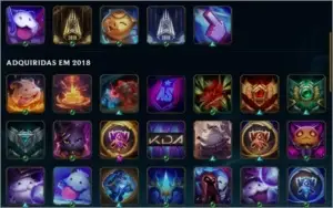 Conta LoL Gold 4 43 skins 112 champs plat season 8