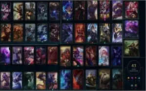 Conta LoL Gold 4 43 skins 112 champs plat season 8