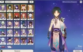 Conta 8x5* personagens + 2x5* armas + constelações e benção