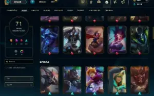 Bronze 2 com 100 Champs e 71 Skins