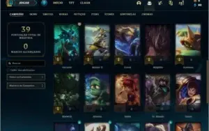 Conta platina 1 com 30 champs e 4 skins