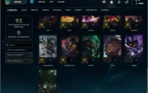 Conta prata 1 de 2013 com 2 skins e 31 champs
