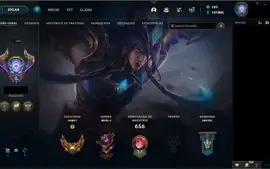 Conta LOL 517 skins, atualmente gold, sempre foi diamante
