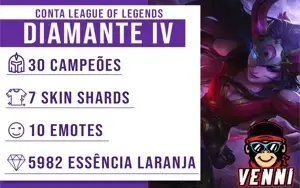 CONTA LEAGUE OF LEGENDS MESTRE • 30 CAMPEÕES • HIGH MMR