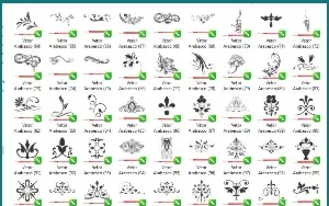 Pack 7.654 Arabescos Florais Vetorizados Para Corel Draw