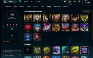 Conta diamante 3 barata com 1 skin e 33 champs