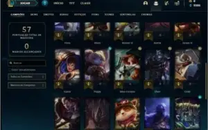 Conta diamante 3 barata com 1 skin e 33 champs