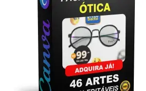 Pack Canva Ótica Vol 3 - 46 Artes Editáveis