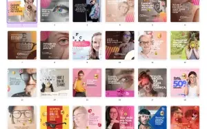 Pack Canva Ótica Vol 3 - 46 Artes Editáveis