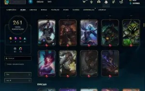 Conta bronze 1 com TODOS os champs e 261 Skins ( MAIN ADC )