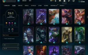 Conta bronze 1 com TODOS os champs e 261 Skins ( MAIN ADC )