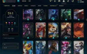 Conta bronze 1 com TODOS os champs e 261 Skins ( MAIN ADC )