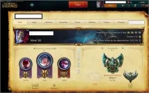 Conta League of Legends PLATINA 5 BORDA GOLD MMR ALTO