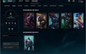 Conta lol gold 4 6 Skins + Emotes