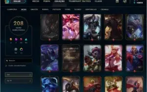 CONTA 208 SKINS - AVALIADA EM MAIS DE 4500