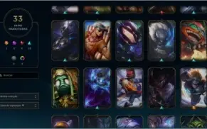Conta league of legends GOLD 4 33 skins