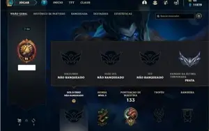 Conta Unranked com 55 Champs e 20 Skins