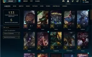 Conta Unranked com 55 Champs e 20 Skins