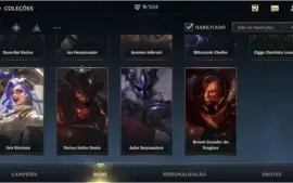 ESMERALDA IV + 9 SKINS (1 LENDÁRIA) + 38 CAMPEÕES + PASSE