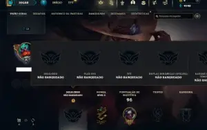 Unranked com 31 Champs e 6 Skins