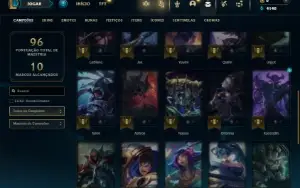 Unranked com 31 Champs e 6 Skins