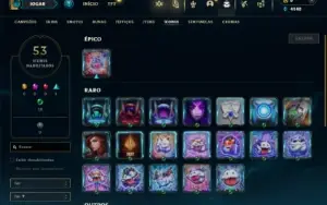 Unranked com 31 Champs e 6 Skins