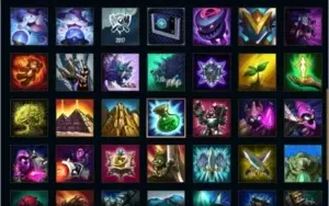 conta terminou platina 3, 21 skins, 75 campeões