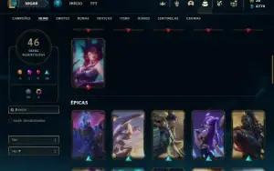Ouro 4 com 65 Champs e 46 Skins ( MAIN SUP / ADC )