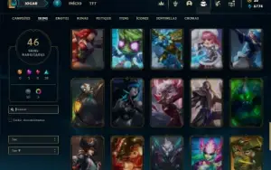 Ouro 4 com 65 Champs e 46 Skins ( MAIN SUP / ADC )