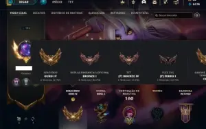 Ouro 4 com 65 Champs e 46 Skins ( MAIN SUP / ADC )