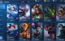 CONTA LENDA COM 75K DE OURO+33 HEROIS+19 SKINS