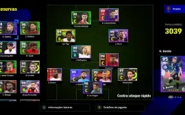 Efootball 2024 conta de pc painel da stean