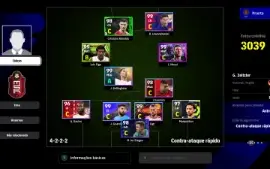 Efootball 2024 conta de pc painel da stean