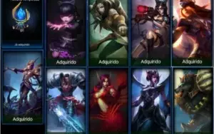 Conta League, 88champs, 10skins, 5pg runas