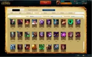 Conta League, 88champs, 10skins, 5pg runas