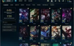 Conta ouro 4 com 150 champs e 124 skins + 1 Prestigio