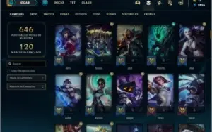 Conta ouro 4 com 150 champs e 124 skins + 1 Prestigio