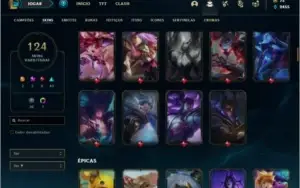 Conta ouro 4 com 150 champs e 124 skins + 1 Prestigio