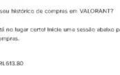 Conta de Valorant com 600 Reais em skins