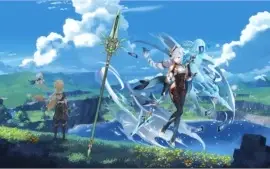 Conta Genshin Impact AR 5 com Shenhe + Jade Spear