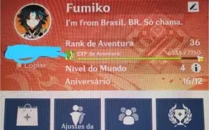 Conta Genshin Impact