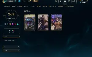 Unranked com TODOS os champs e 269 Skins ( JG / MID )