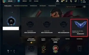 Conta unranked (EX DIAMANTE) com 91 Champs e 94 Skins