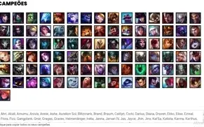 Conta unranked (EX DIAMANTE) com 91 Champs e 94 Skins