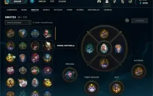 Conta unranked (EX DIAMANTE) com 91 Champs e 94 Skins